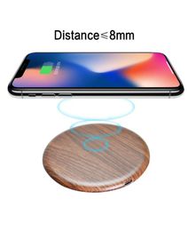 Bamboo Wood Wireless Charger Pad 10W Qi Fast Charging Pads For Iphone 8 X XS max XR 11 pro S9 plus Charging seat6039805