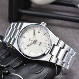 New Tissotity Design Mens 자동 기계 운동 남성 시계 사업 1853 Wristwatch F1 디자이너 감시자 PRX 시계 Montre de Lu 38655