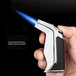 JOBON Gun Mini Torch Lighter Jet Flame Gas Unfilled Butane Cigar Lighter With Cigar Punch Smoking Accessories With Gift Box For Men