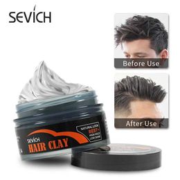 Pomades Waxes Sevich 100g 2-color mens hair clay slurry strongly maintains style matte finish Moulding cream low gloss styling wax Q240506