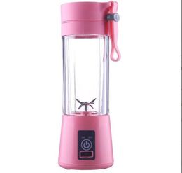 Juicers 380Ml 4/6 Blades Mini Portable Electric Fruit Juicer Usb Rechargeable Smoothie Maker Blender Hine Sports Bottle Juicing Cup Dr Otm8D