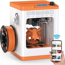 Newest Tina2S 3D Printer: Fully Assembled, WiFi Enabled, Auto Bed Leveling, Mini Size for Beginners, Silent Mainboard, Open Source DIY Kit