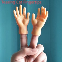 Toys 1 Pair Simulation Little Hands Funny Mini Hands Teasing Cat Fingertips Silicone Hand Puppet Novel Hotsale Prank Finger Toy Props