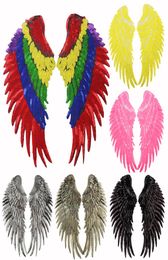 sequined angel wings patches for jacketsembroidered colorful wings badges appliques for jeanspatches for clothing A8046398246