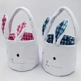 Gift Wrap Easter Eggs Hunting Bag Basket Candy Storage Bucket For Baby Girls Boys Kids Theme Party Favours Stuffers
