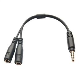 1PCS Y Splitter Cable 3.5 Mm 1 Male To 2 Dual Female Audio Cable for Earphone Headset Headphone MP3 MP4 Stereo Plug Adapter Jack