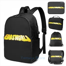 Backpack Funny Graphic Print EDDSWORLD USB Charge Men School Bags Women Bag Travel Laptop