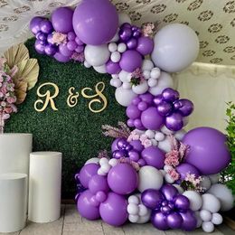 Party Decoration Purple Balloons Garland Arch Kit Birthday Kids Wedding Supplies Baby Shower Decor Latex Ballon