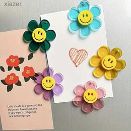 Fridge Magnets 5 Creative Cute Colorful Acrylic Facial Refrigerant Magnetic Stickers Photo Information Fixed Magnetic Stickers WX
