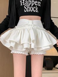 Skirts Women's White A-line Skirt Vintage Y2k Shorts Harajuku 90s Aesthetic Mini Ballet 2000s Clothes Summer