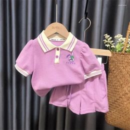 Clothing Sets IENENS Girl's Summer Set Solid Polo-shirts Shorts Outfits Children Casual Sports Clothes Baby Short Sleeves Costume