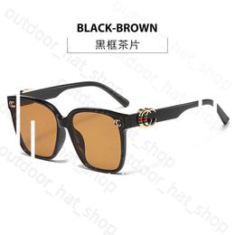2024 Designer Cucci Sunglasses 2024 New G Family Large Frame Square Womens Trendy And High End Instagram Popular Plain Street Photo Showcase Face Small 617