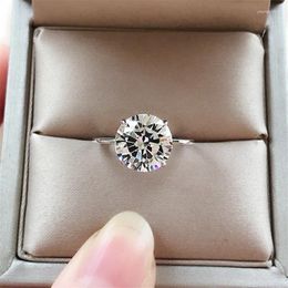 Cluster Rings Similar Diamond Moissanite Wedding Ring For Women Girl Engagement Elegant Fine Anniversary Gift