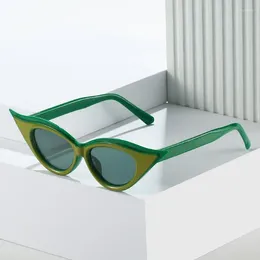 Sunglasses Cat Eye Women Luxury PC Lens Frame Colourful Vintage Trending Product Y2K Party Style Eyewear UV400