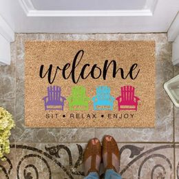 Carpets Floor Rug Summer Door Mat Floral Print Decorative Carpet Highly Absorbent Non-slip Indoor Welcome For Home