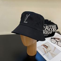 Y Logo Bucket Hat for Men and Women Luxury High Quality Italian Brand Embroidered Bucket Hat Summer Sun Visor Wide Brim Hats