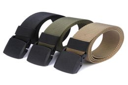 Automatic Buckle Nylon Belt Casual Canvas Belt Tactical Waist Strap Ceinture Mens Automatic High Quality 130CM48594088240986