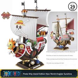 Action Toy Figures Anime One Piece Thousand Sunny Going Merry Boat Pvc Action Figure Collection Pirate Model Ship Toy Assemble Christmas Gift T240506