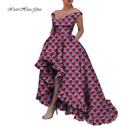 African Dresses for Women Evening Party Robe Africaine Femme Plus Size African Print Dashiki Dinner Dress Africa Clothing WY8373