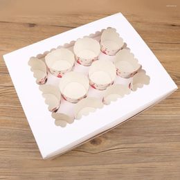 Take Out Containers 4 Pcs Muffin Box Cupcake 12 Count Mini Boxes Party Favours Holder Small Paper
