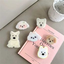 Cell Phone Mounts Holders Korean Cute Shiba Inu Dog Magnetic Holder Grip Tok Griptok Phone Stand Holder Support For iPhone For Pad Magsafe Smart Tok