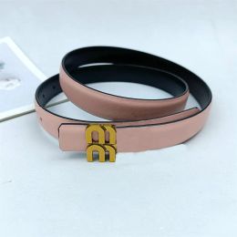 Belts Thin belts for women designer quiet litchi leather belts for men plated gold letter smooth buckle cintura red brown black white de