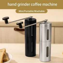 1pc Portable Manual Coffee Bean Grinder with Hand Crank Fine to Coarse Grind for Espresso and Travel Perfect Accessory 240423