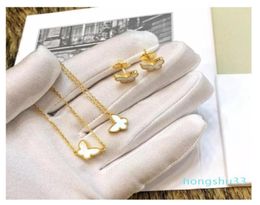 925 Sterling Silver Jewellery For Women Mother of Pearl Butterfly Wedding Jewellery Set mini Earrings Necklace Bracelet ring18488042222614