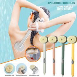 Scrubbers Long Handle Liquid Bath Brush Bathroom Body Brushes Back Body Bath Shower Exfoliating Scrub Massager Personal Skin Cleaning Tool