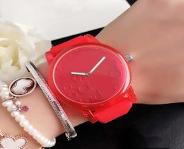 Fashion Clover Quartz Wrist watches for Women Men Unisex with 3 Leaves leaf style dial Silicone band watch AD227331092