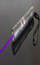 High Power 2000m 405nm Flashlight Violet Blue Laser Pointer UV Purple Lazer TorchCounterfeit Detector8823306