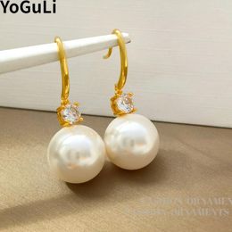Dangle Earrings Fashion Jewelry Vintage Elegant Temperament Simulated Pearl Earring For Women Wedding Gifts Delicate Design Ear Accessories
