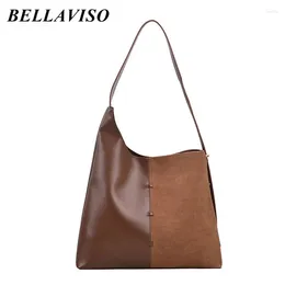 Shoulder Bags BellaViso Large Capacity Women's Soft PU Leather Suede Bag Female Simple Autumn Versatile Crossbody BLSB-120