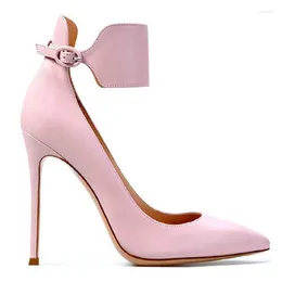 Dress Shoes Spring Pointed Toe Ring Strap Stiletto High Heel Personalised Banquet Women's Single Large Size Simple Work