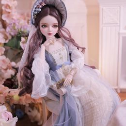 1/3 BJD Doll Designer makeup Ball Jointed 60 CM Doll For Girls Gift Full Set Body Doll With Fashion Clothes Shoes Wig Toy 240506