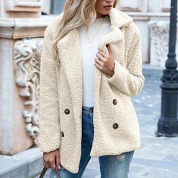 Women's Jackets Autumn Casual Cardigan Jacket Winter Loose Warm Coat Spring Women Solid Colour Elegant Cashmere Female Overcoat 22942