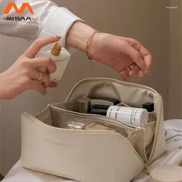 Storage Bags Travel Makeup Bag Large Capacity Exquisite Patterns Pu Leather Size 23. 10cm Manager Portable Cosmetic Anti-tear