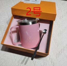 Top Quality Stainless Steel Coffee Cup Mug Cover Box Office Handy Coffee Cup Thermal Insulation Plastic Handle Cup
