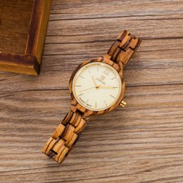 Womens Wristwatches Luxury Watches Size 46MM Natural Wooden Wristwatches UWOOD Japan MIYOTA Quartz Movement With Box For Party Gift