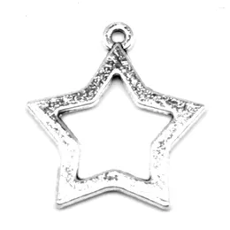 Charms Star Woman Pendant For Crafts Jewelry Making Supplies 20x22mm 10pcs Antique Silver Color