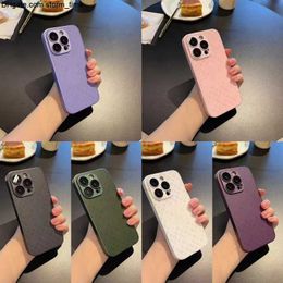 printed phone Classic cases iPhone 15 14 Pro max 11 12 13 Pro 15plus AG frosted glass designer fashion cover case lens film