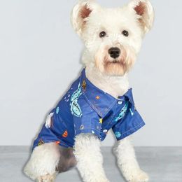 Dog Apparel Stylish Shirt Comfortable Dress Up Washable Space Print Pet Cat Two-legged Blouse