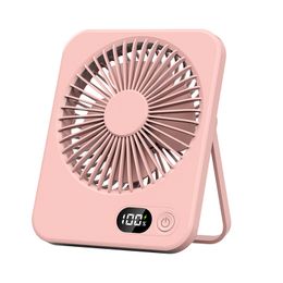 F10 Mini Rechargeable fan Charging Cool Desktop fan with LED display can be hung in 4 Colours