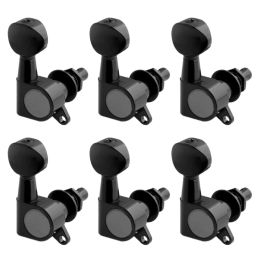 Accessories 6Pieces Guitar Machine Heads Bushings Set with Screws Right Left Inline Tuning Tuners 1:14 Ratio Guitar Tuning Keys Pegs