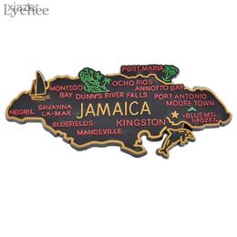 Fridge Magnets Lychee LIFE 1 piece Jamaica map frozen magnet cartoon refrigerant sticker DIY handmade home decoration WX