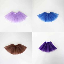 W86O tutu Dress Summer Kids Baby Dance Tutu Skirt For Girl 3 Layers Tulle Toddler Lace Pettiskirt Dance Skirt d240507