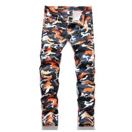 Men's Jeans Denim Jeans Mens Straight New Retro Trousers Washed All-match Harem Camouflage Trend Army Party Pants Y240507