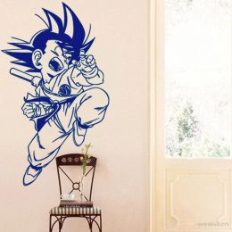 Stickers Manga Anime Wall Sticker Son Goku Vinyl Decal Japanese Home Interior Bedroom Decor Art Mural Door Sticker Housewares joy1019