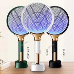 Zappers 1200mAh Electric Mosquito Swatter LED Rechargeable Anti Fly Bug Zapper Killer Trap Insect Racket Pest Control Product