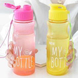 Cups Dishes Utensils 650ML transparent portable leak proof vibration sports water bottle with lid suitable for school gym travel girls and boys free of bisphenol AL